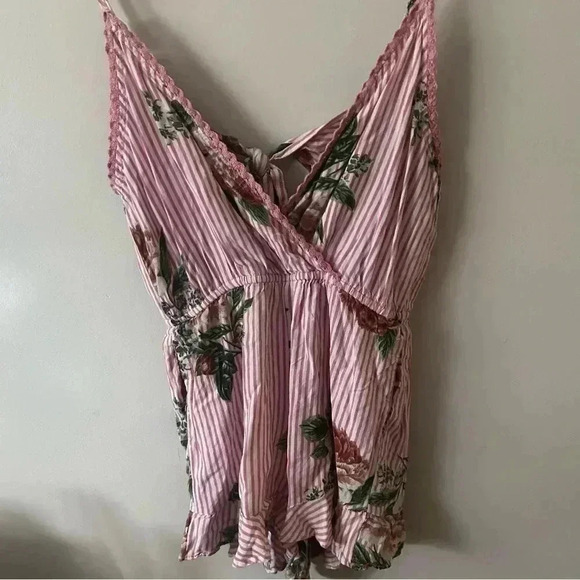 5/$25 🎀 Angie striped romper Boho S - Picture 3 of 5